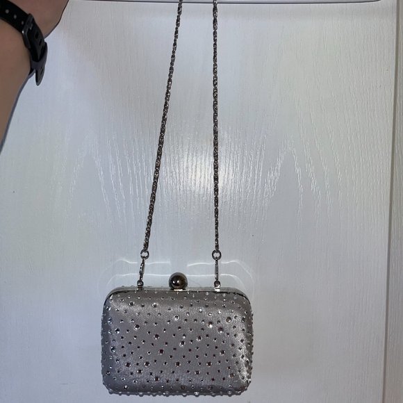 Silver, sparkly clutch - Picture 2 of 5